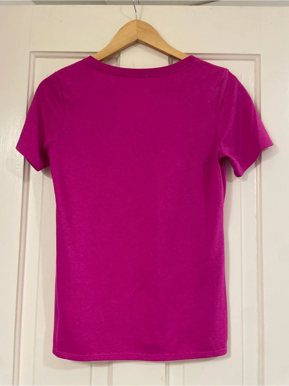 Nike Women’s V-Neck Dry Fit Active Tee - Fuchsia Pink